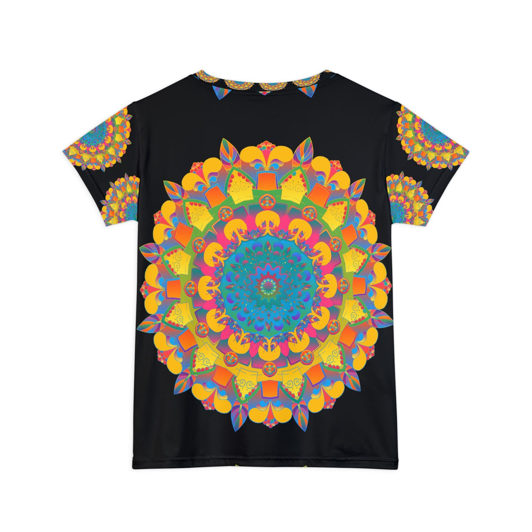 Rainbow Mandala Women's Short Sleeve T-Shirt All Over Prints - Blululi