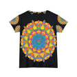 Rainbow Mandala Women's Short Sleeve T-Shirt All Over Prints - Blululi