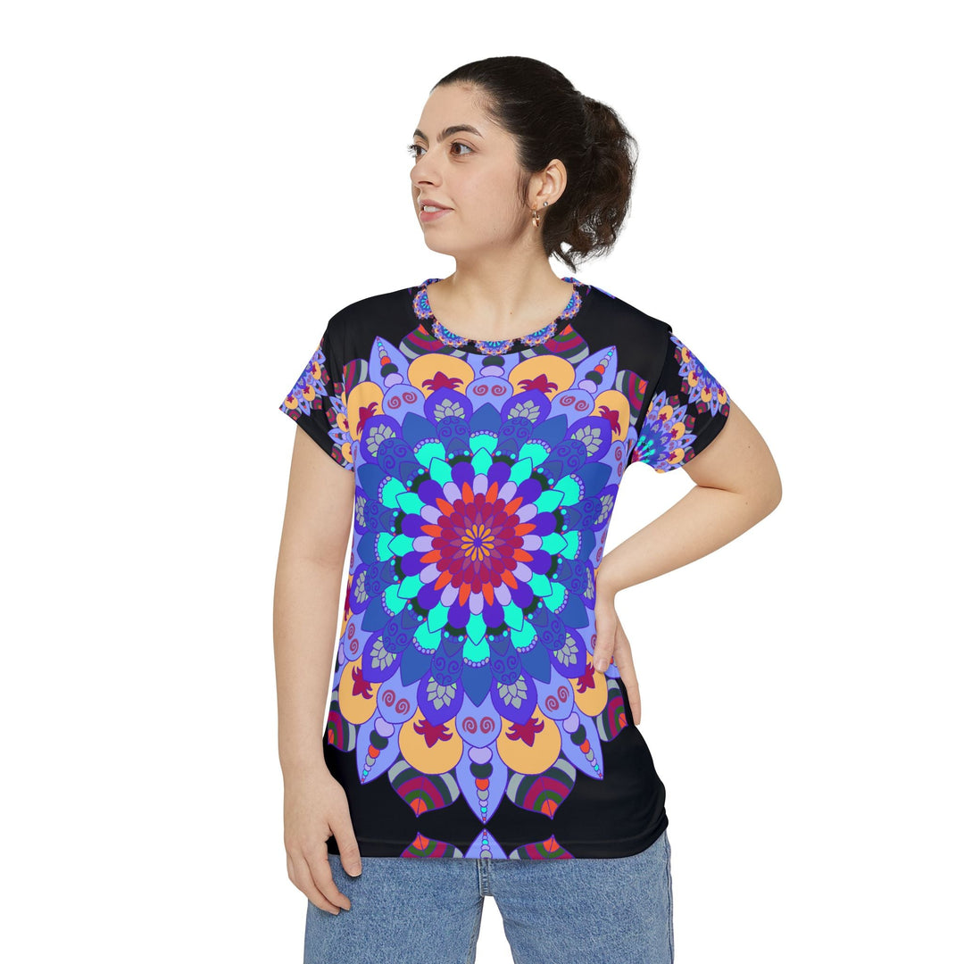 Rainbow Mandala Women's Short Sleeve T-Shirt All Over Prints - Blululi