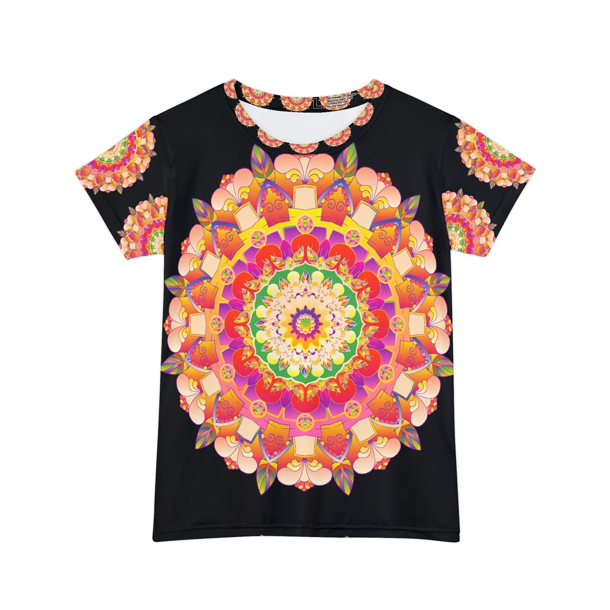 Rainbow Mandala Women's Short Sleeve T-Shirt All Over Prints - Blululi