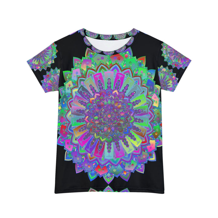 Rainbow Mandala Women's Short Sleeve T-Shirt All Over Prints - Blululi