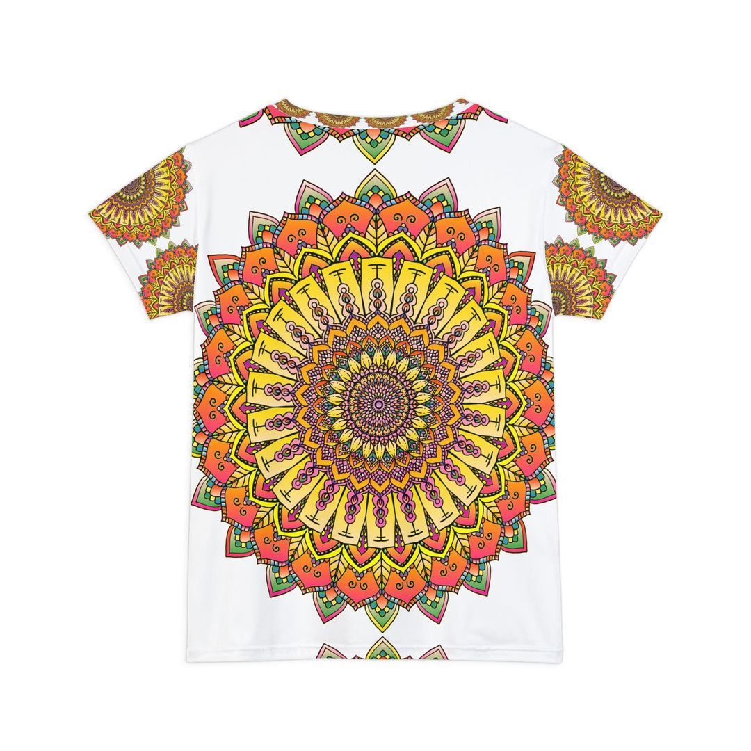 Rainbow Mandala Women's Short Sleeve T-Shirt All Over Prints - Blululi