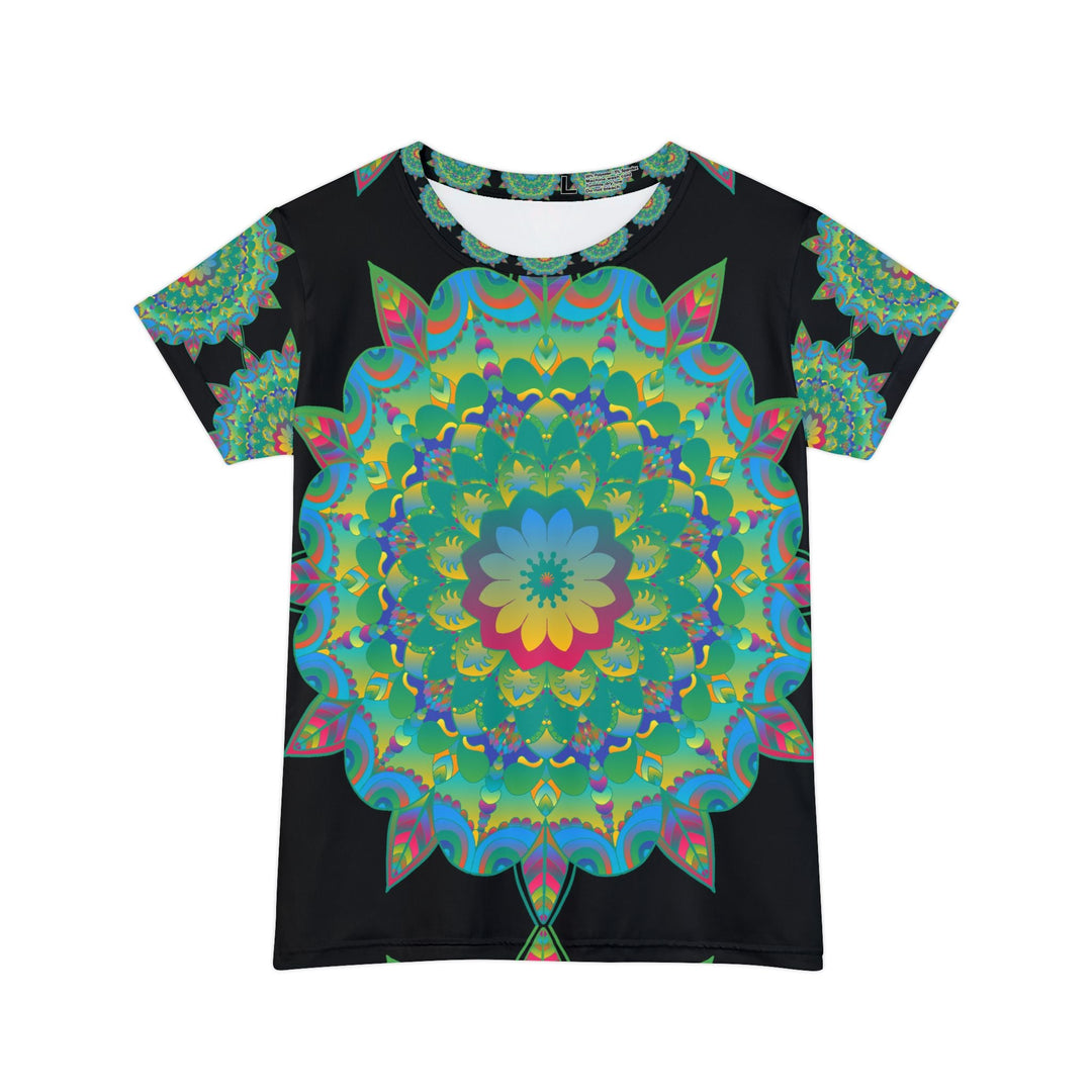 Rainbow Mandala Women's Short Sleeve T-Shirt All Over Prints - Blululi