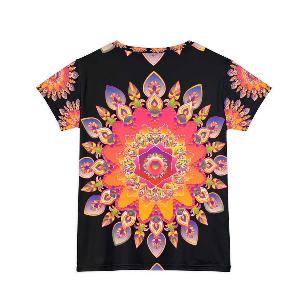 Rainbow Mandala Women's Short Sleeve T-Shirt All Over Prints - Blululi