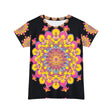Rainbow Mandala Women's Short Sleeve T-Shirt All Over Prints - Blululi