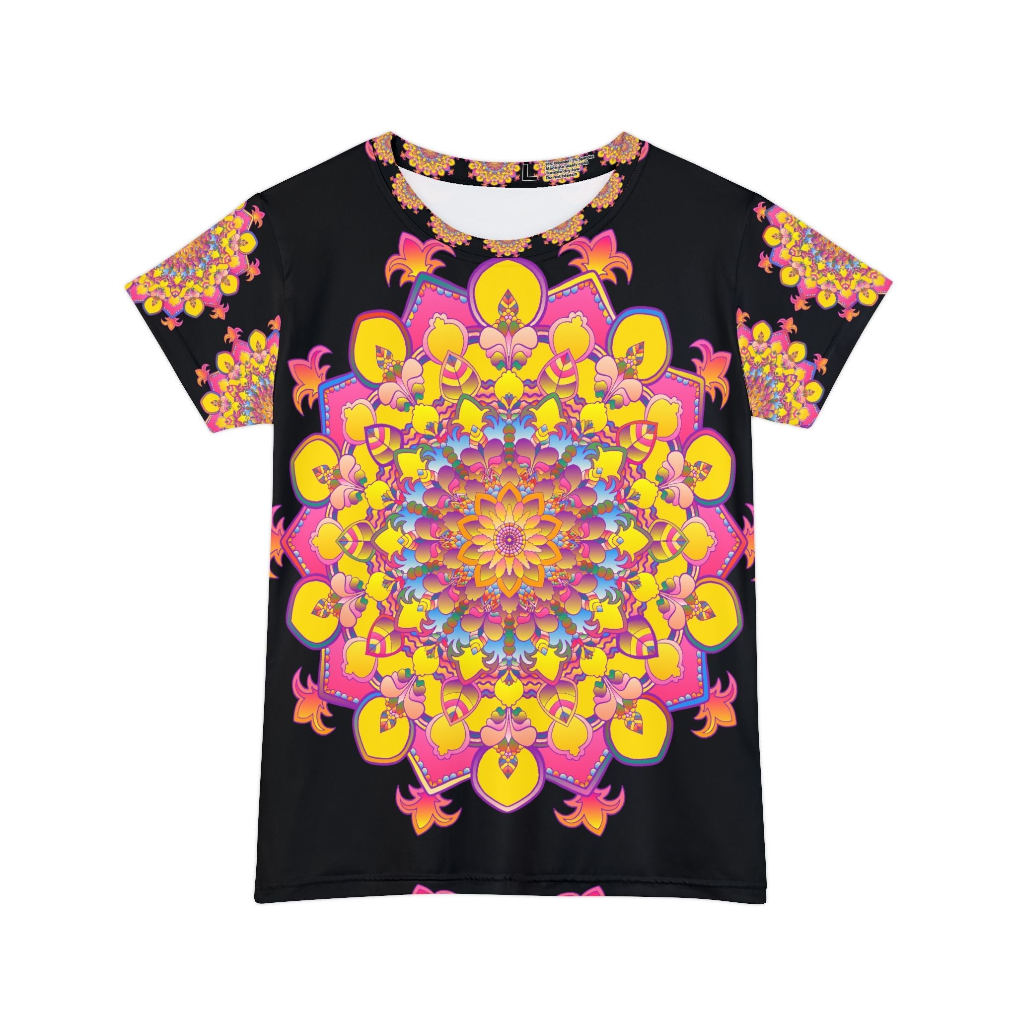 Rainbow Mandala Women's Short Sleeve T-Shirt All Over Prints - Blululi