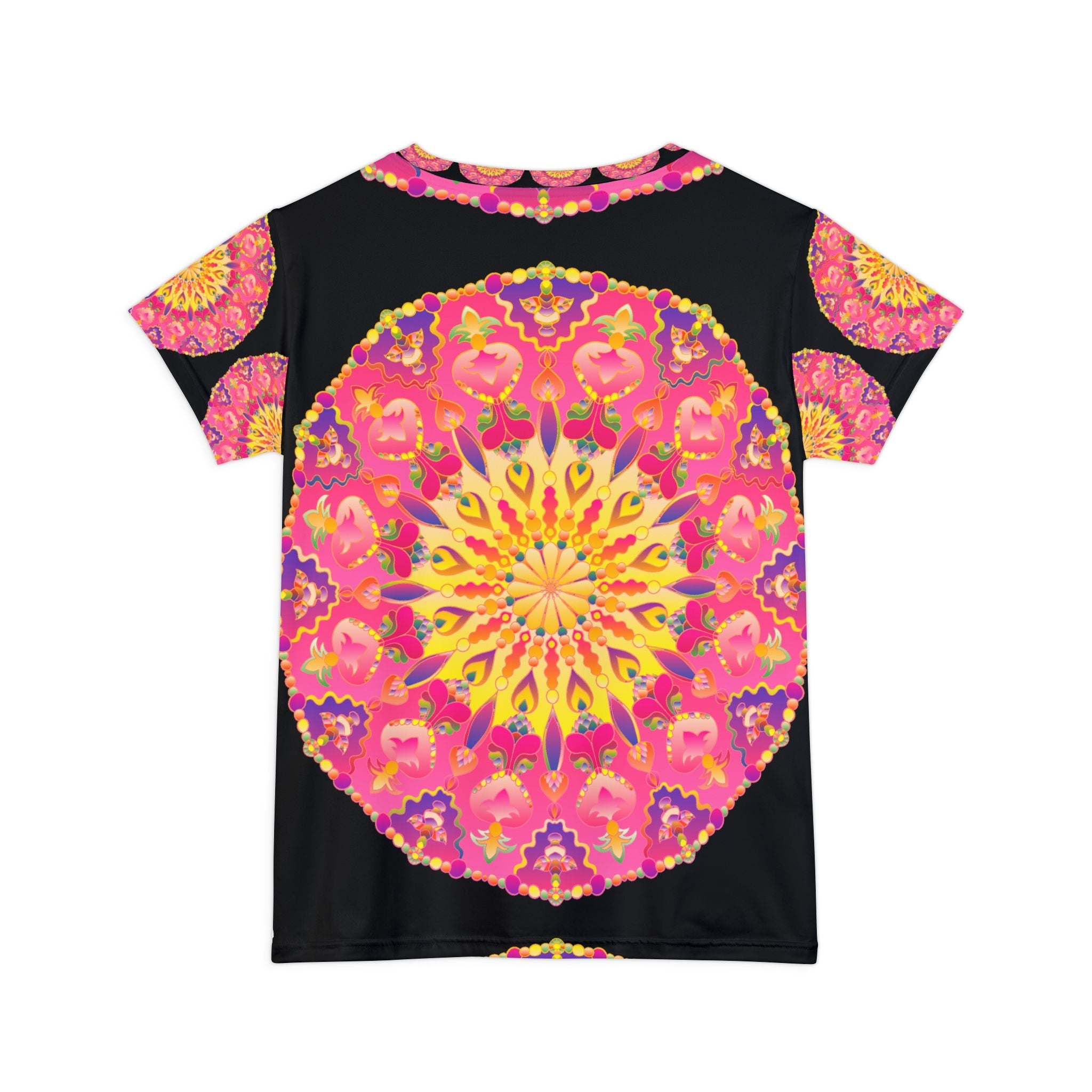 Rainbow Mandala Women's Short Sleeve T-Shirt All Over Prints - Blululi