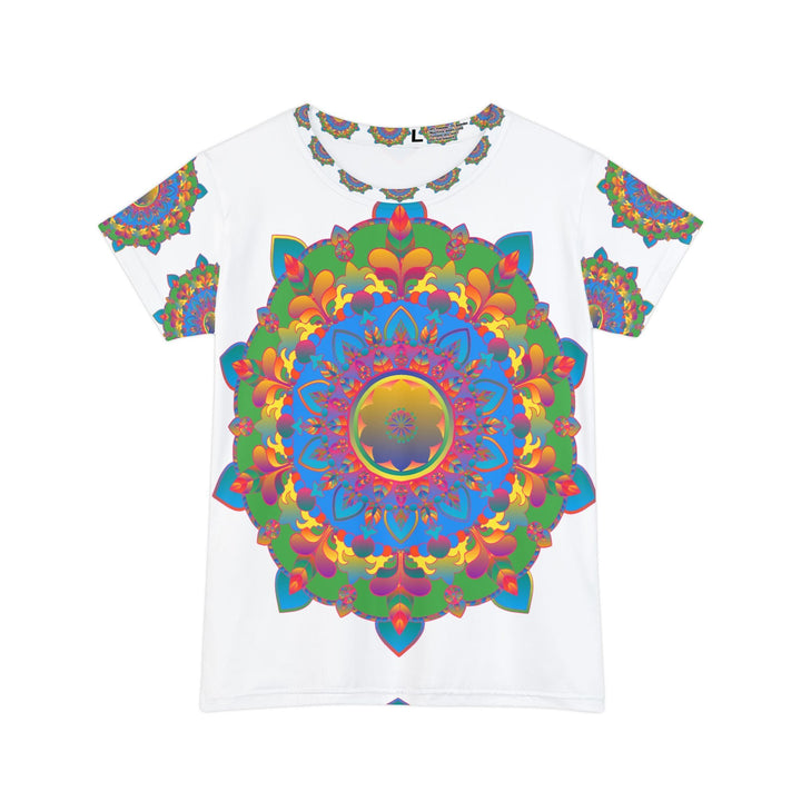 Rainbow Mandala Women's Short Sleeve T-Shirt All Over Prints - Blululi