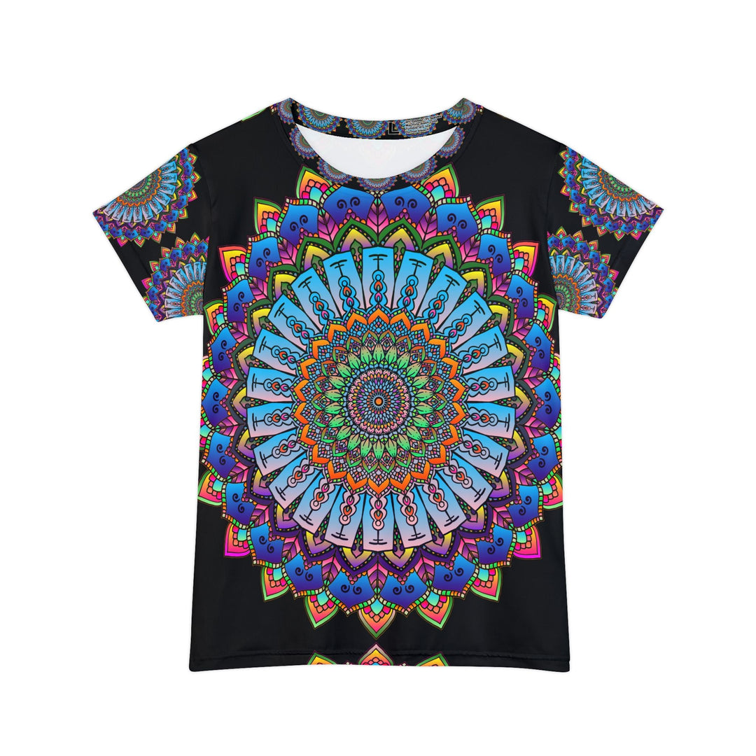 Rainbow Mandala Women's Short Sleeve T-Shirt All Over Prints - Blululi