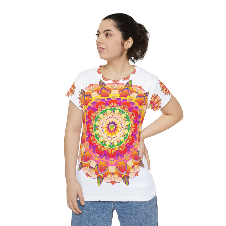 Rainbow Mandala Women's Short Sleeve T-Shirt All Over Prints - Blululi