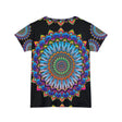 Rainbow Mandala Women's Short Sleeve T-Shirt All Over Prints - Blululi