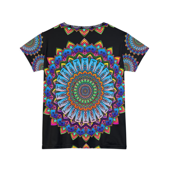 Rainbow Mandala Women's Short Sleeve T-Shirt All Over Prints - Blululi