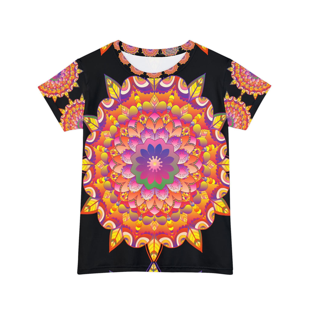 Rainbow Mandala Women's Short Sleeve T-Shirt All Over Prints - Blululi