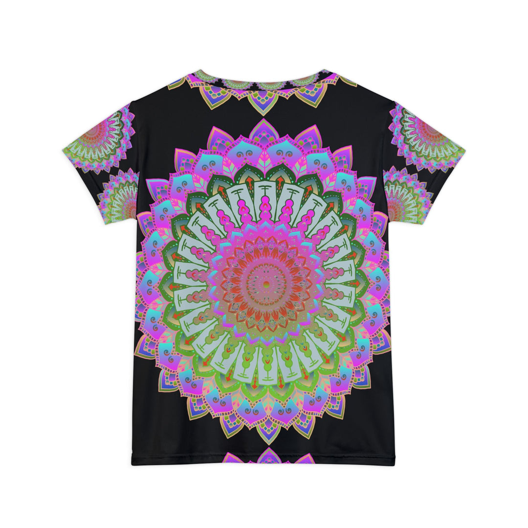 Rainbow Mandala Women's Short Sleeve T-Shirt All Over Prints - Blululi