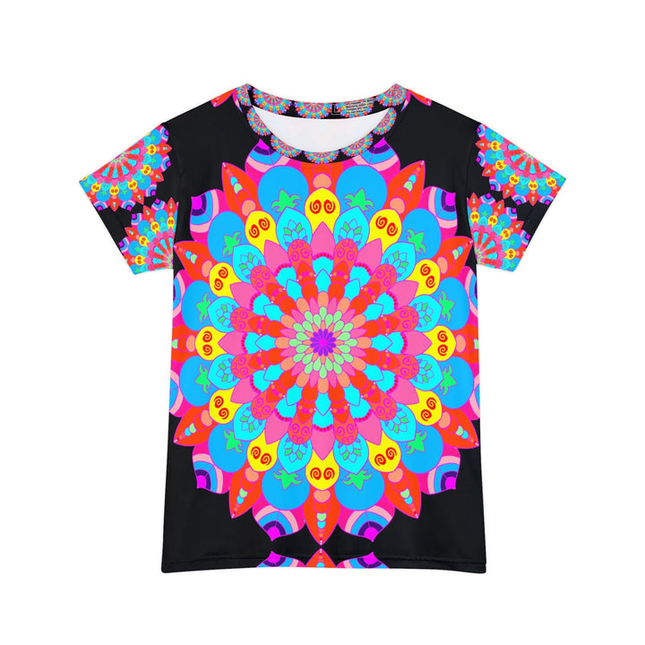 Rainbow Mandala Women's Short Sleeve T-Shirt All Over Prints - Blululi