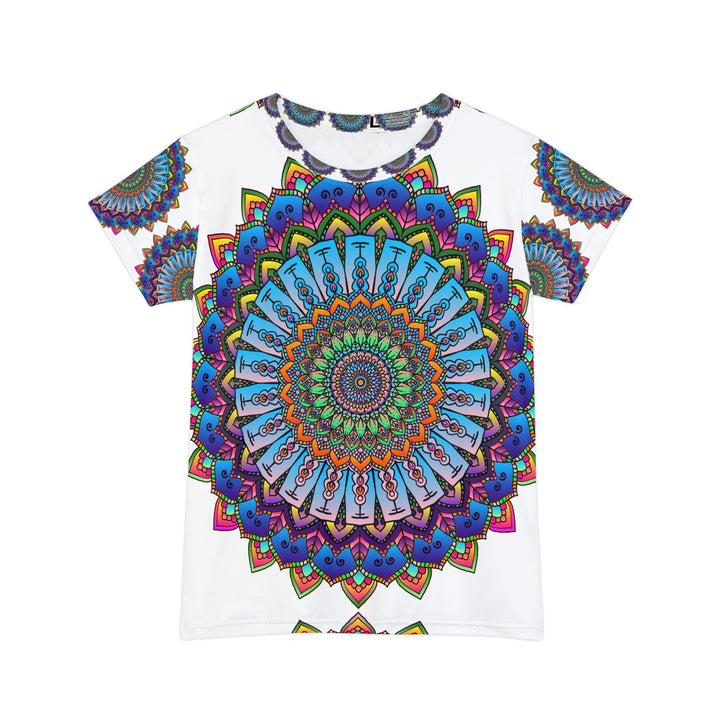 Rainbow Mandala Women's Short Sleeve T-Shirt All Over Prints - Blululi