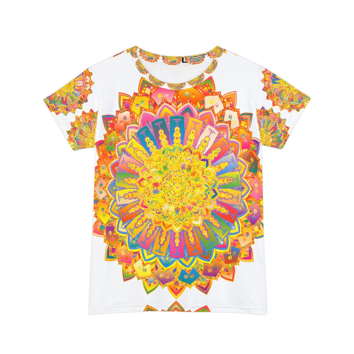 Rainbow Mandala Women's Short Sleeve T-Shirt All Over Prints - Blululi