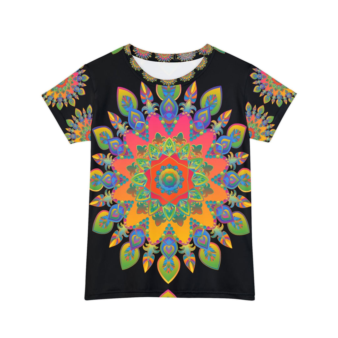 Rainbow Mandala Women's Short Sleeve T-Shirt All Over Prints - Blululi