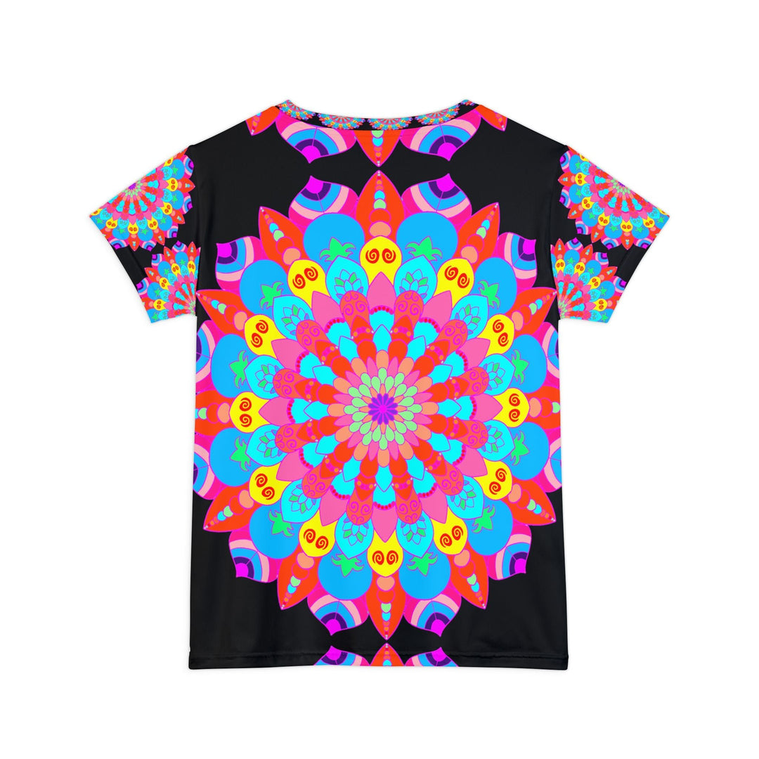 Rainbow Mandala Women's Short Sleeve T-Shirt All Over Prints - Blululi