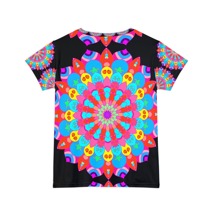 Rainbow Mandala Women's Short Sleeve T-Shirt All Over Prints - Blululi