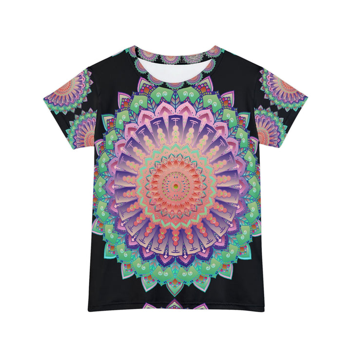 Rainbow Mandala Women's Short Sleeve T-Shirt All Over Prints - Blululi