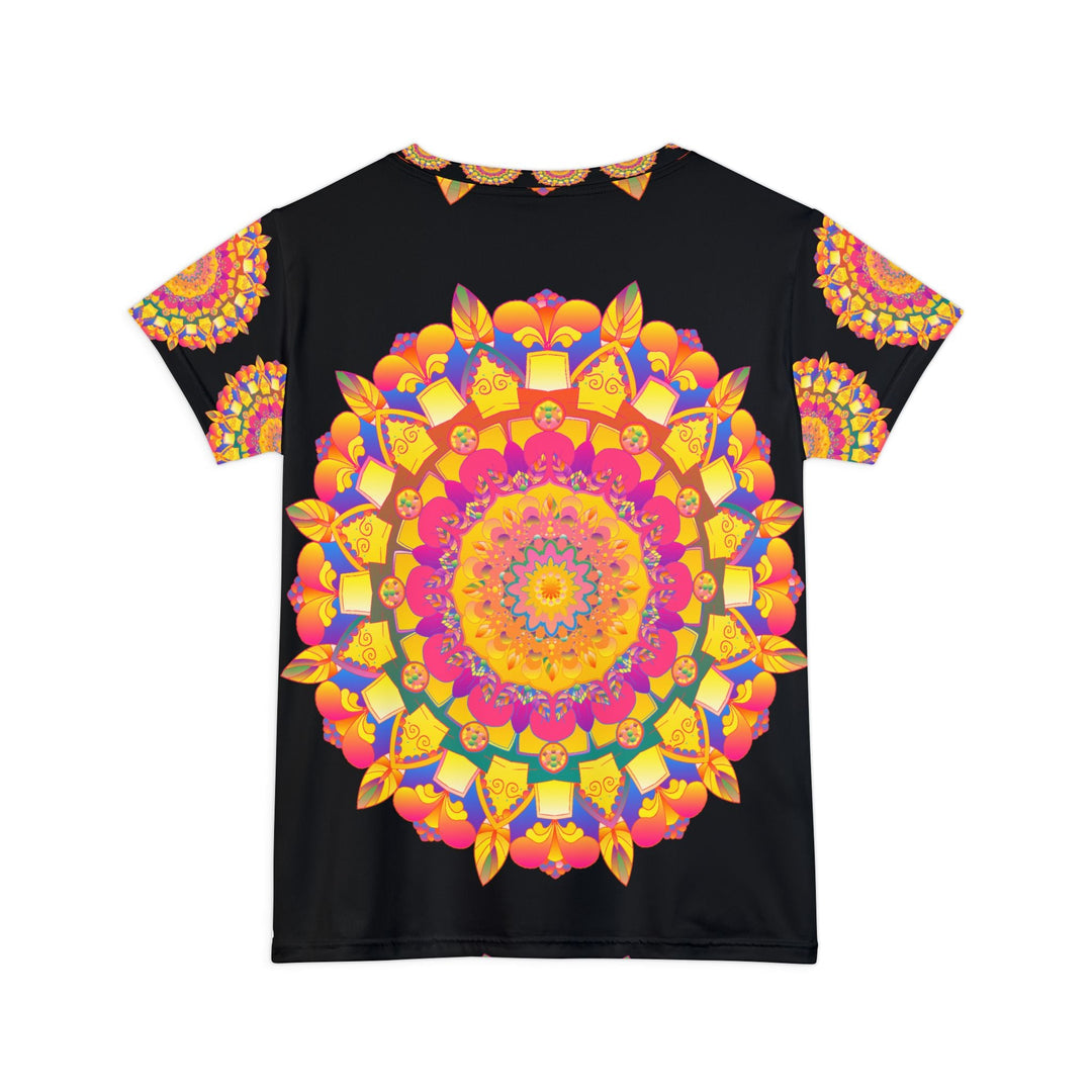 Rainbow Mandala Women's Short Sleeve T-Shirt All Over Prints - Blululi