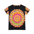 Rainbow Mandala Women's Short Sleeve T-Shirt All Over Prints - Blululi