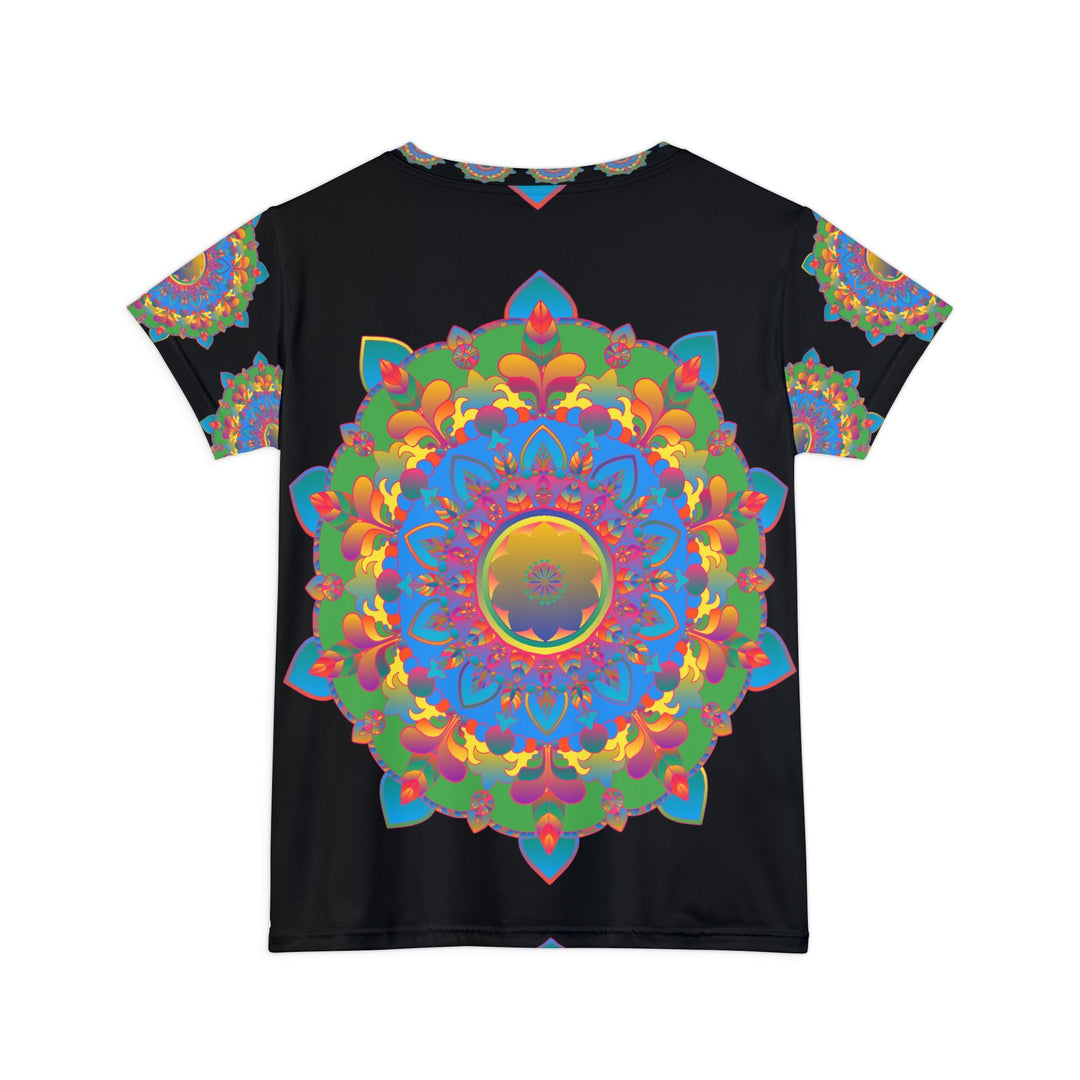 Rainbow Mandala Women's Short Sleeve T-Shirt All Over Prints - Blululi