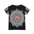 Rainbow Mandala Women's Short Sleeve T-Shirt All Over Prints - Blululi