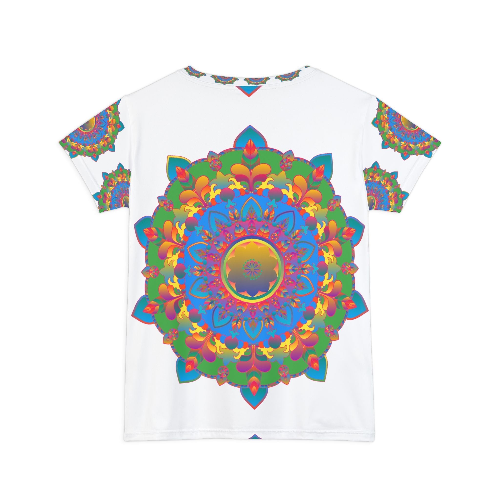 Rainbow Mandala Women's Short Sleeve T-Shirt All Over Prints - Blululi