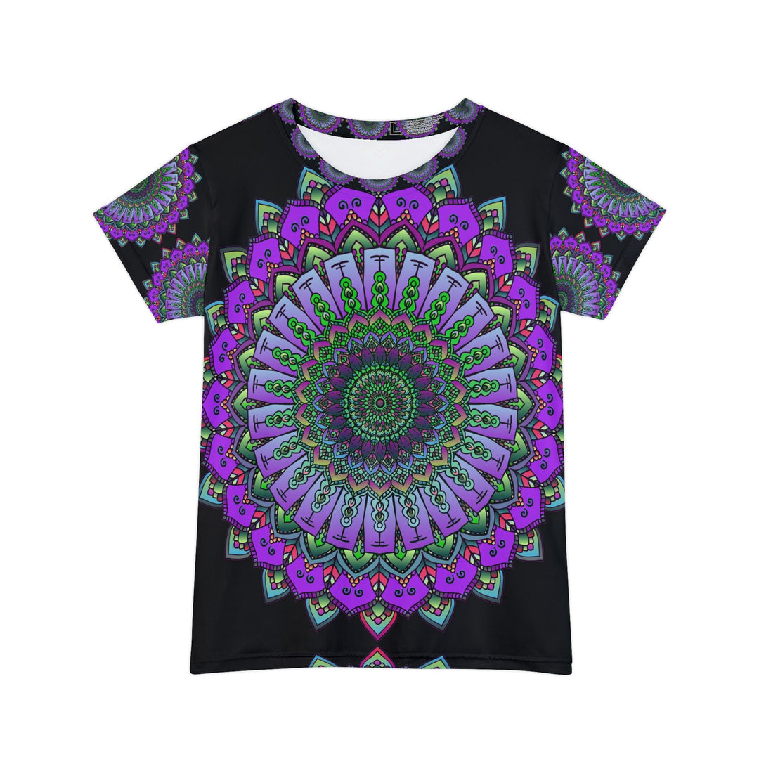 Rainbow Mandala Women's Short Sleeve T-Shirt All Over Prints - Blululi