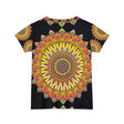 Rainbow Mandala Women's T-Shirt - Black Background All Over Prints - Blululi