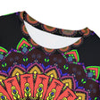 Rainbow Mandala Women's T-Shirt - Black Background All Over Prints - Blululi