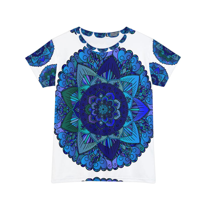 Rainbow Mandala Women's T-Shirt - Blue, Green, Purple All Over Prints - Blululi