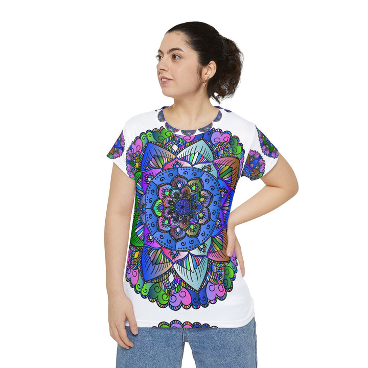 Rainbow Mandala Women's T-Shirt - Boho Art All Over Prints - Blululi