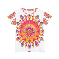 Rainbow Mandala Women's T-Shirt - Boho Art All Over Prints - Blululi