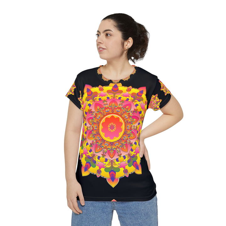 Rainbow Mandala Women's T-Shirt - Boho Art All Over Prints - Blululi