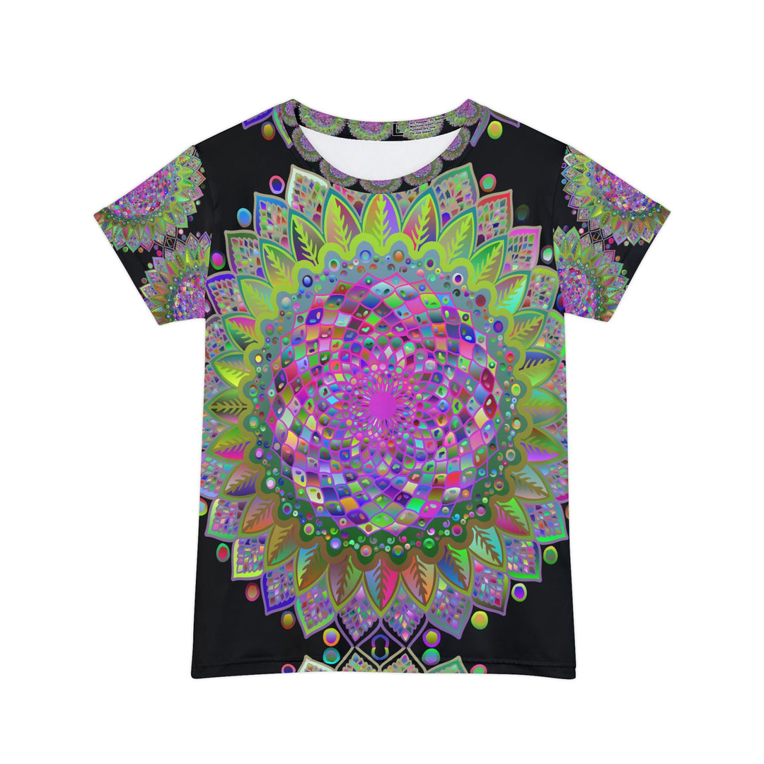 Rainbow Mandala Women's T-Shirt - Boho Art All Over Prints - Blululi