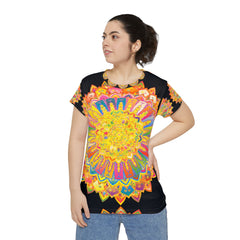 Rainbow Mandala Women's T-Shirt - Colorful Art All Over Prints - Blululi