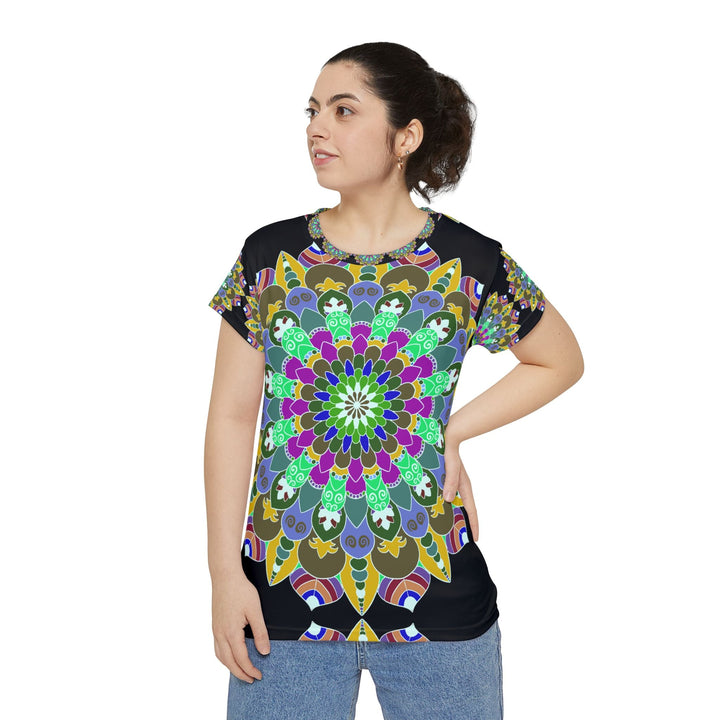 Rainbow Mandala Women's T-Shirt - Colorful Art All Over Prints - Blululi