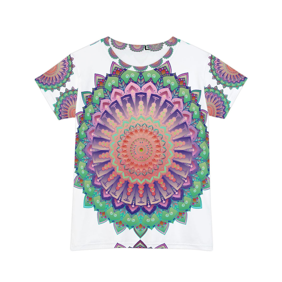 Rainbow Mandala Women's T-Shirt - Colorful Art All Over Prints - Blululi