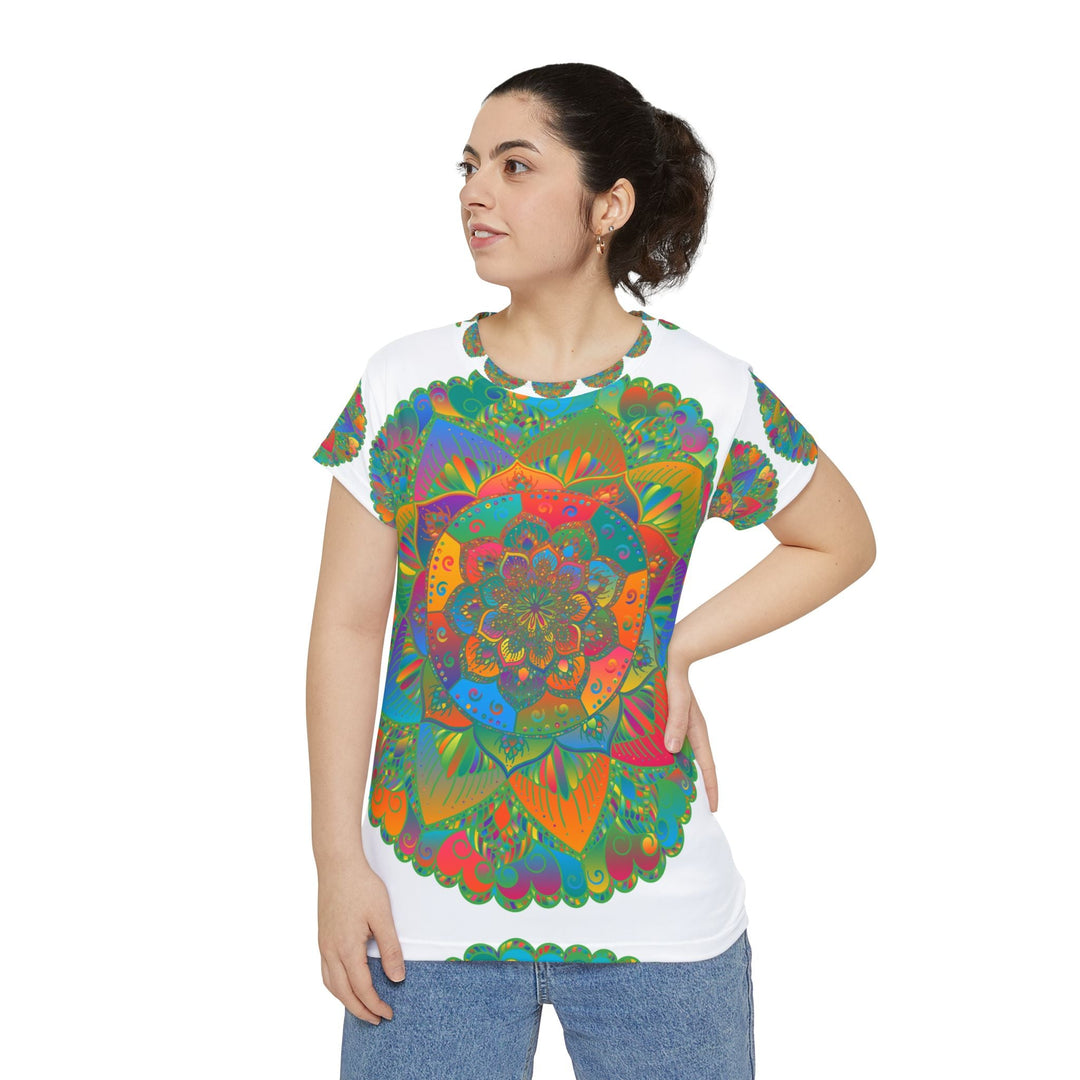 Rainbow Mandala Women's T-Shirt - Colorful & Boho All Over Prints - Blululi