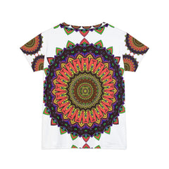 Rainbow Mandala Women's T-Shirt - Colorful Boho Design All Over Prints - Blululi