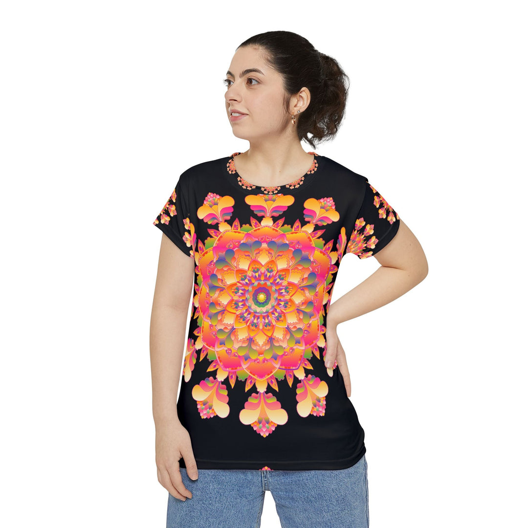 Rainbow Mandala Women's T-Shirt - Colorful Design All Over Prints - Blululi