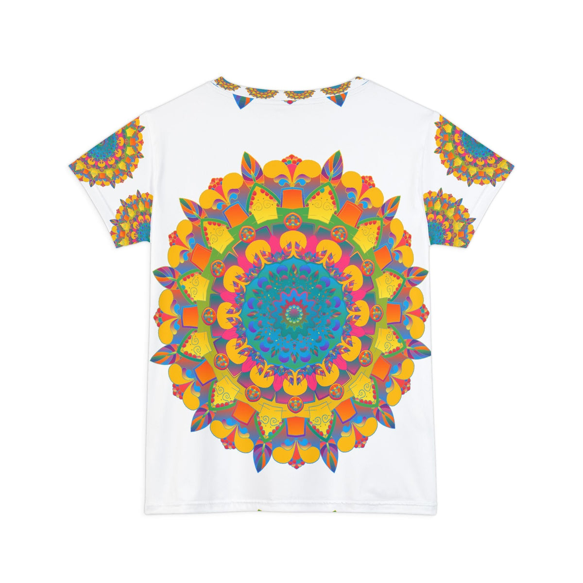 Rainbow Mandala Women's T-Shirt - Colorful & Intricate All Over Prints - Blululi