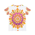 Rainbow Mandala Women's T-Shirt - Colorful & Intricate All Over Prints - Blululi