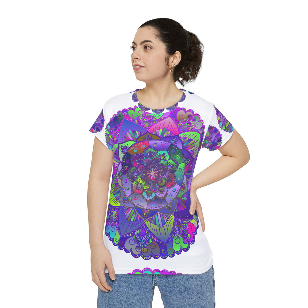 Rainbow Mandala Women's T-Shirt - Colorful & Intricate All Over Prints - Blululi