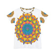 Rainbow Mandala Women's T-Shirt - Colorful & Intricate All Over Prints - Blululi