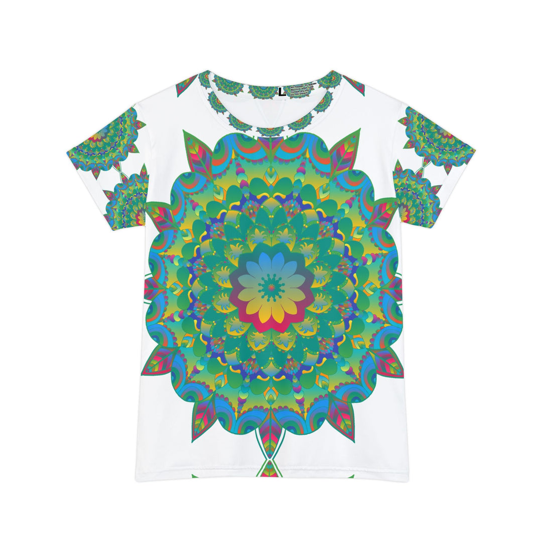 Rainbow Mandala Women's T-Shirt - Colorful & Intricate All Over Prints - Blululi