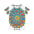 Rainbow Mandala Women's T-Shirt - Colorful & Intricate All Over Prints - Blululi